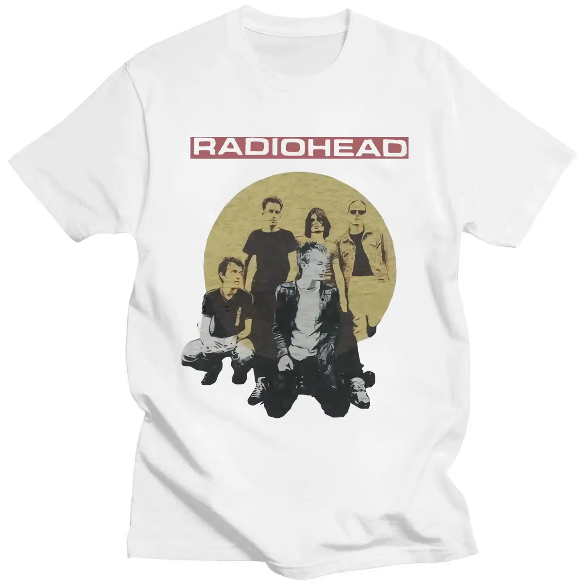 Radiohead Graphic Print T Shirt Hip Hop Rock Band T Shirt Fashion Casual Crew Neck Short Sleeve plus Size T Shirt Women