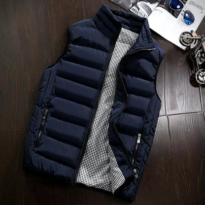 Brand Clothing Vest Jacket Mens New Autumn Warm Sleeveless Jacket Male Winter Casual Waistcoat Men Vest plus Size Veste Homme